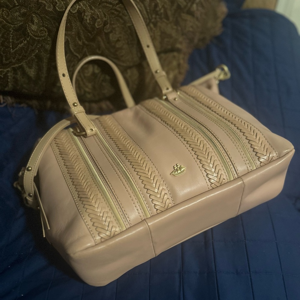 Brahmin Knoxville Elegant Beige Handbag MISSING tassel